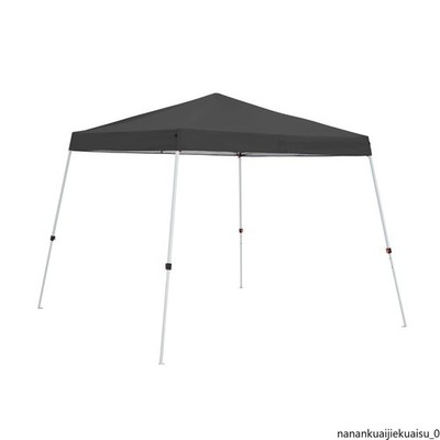 Black 10x10 Pop Up Canopy Tent Slant Leg Gazebo Patio Backyard Outdoor
