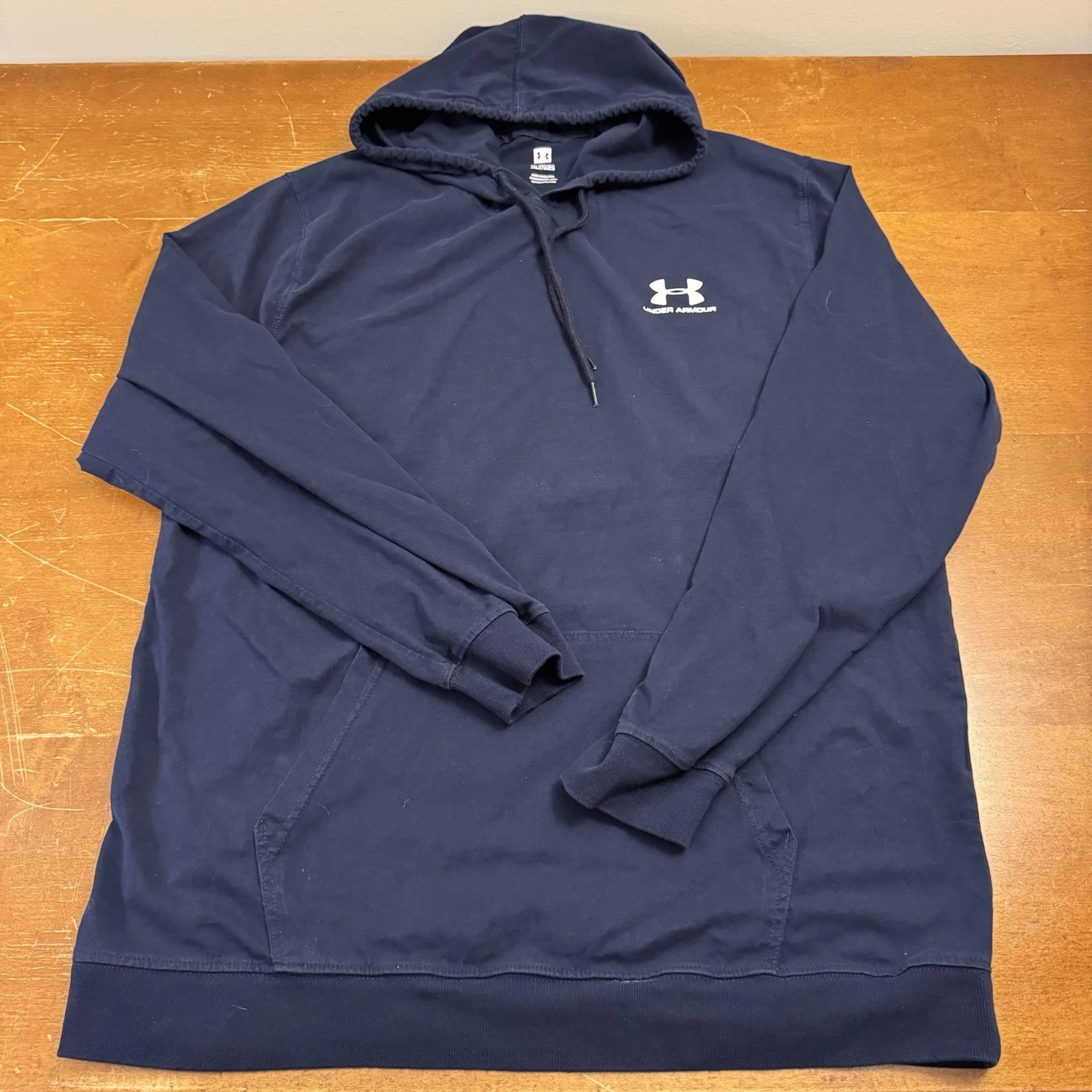 Under Armour Hoodie Mens 2XL Blue Pullover Long Sleeve Lightweight