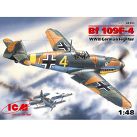 Messerschmitt Bf 109F-4 Wwii German Fighter Kit 1:48 Icm Kit Aerei -D- Neues Mod