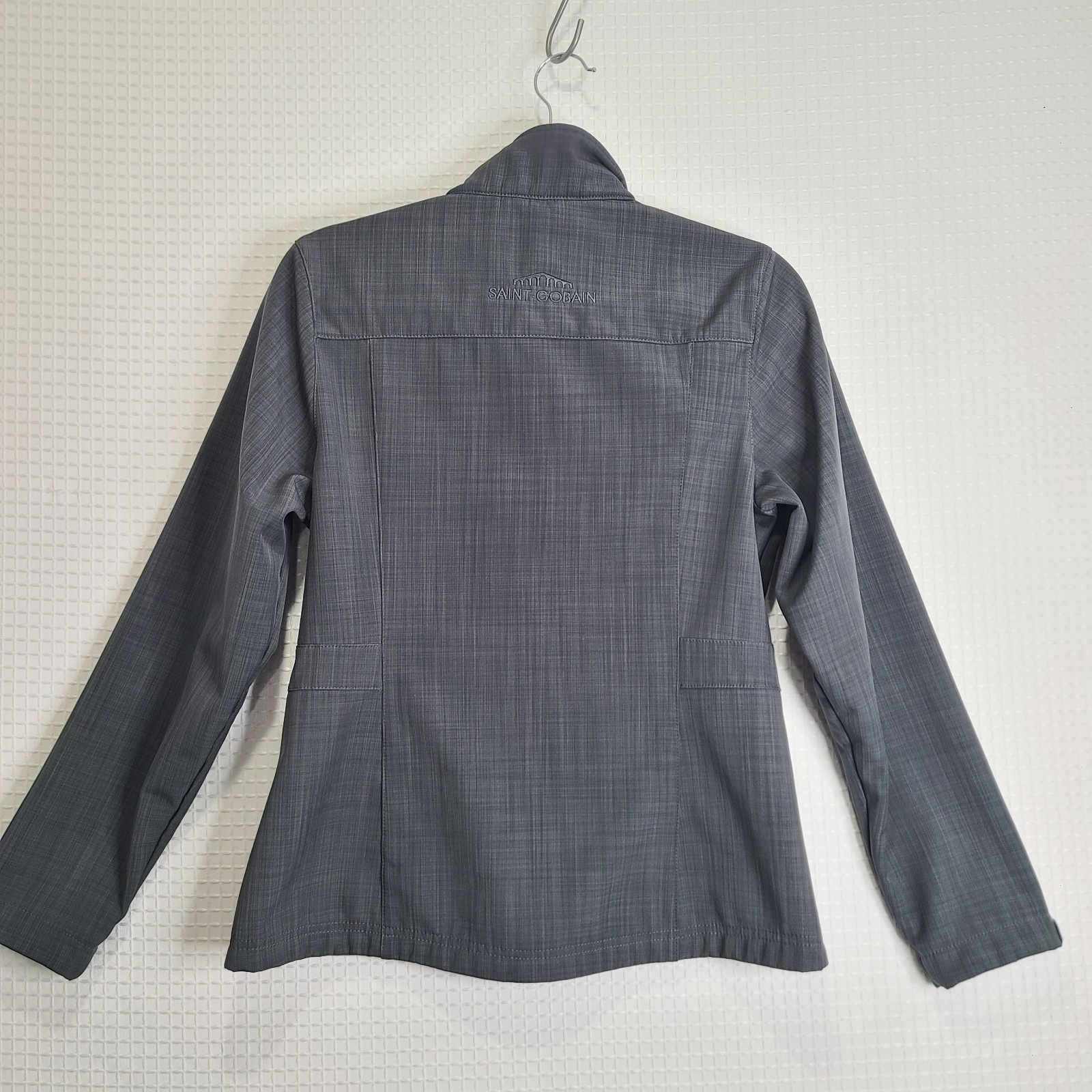 Eddie Bauer Gray Softshell Jacket Fitted Long Sle… - image 11