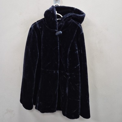 Dennis Basso Kunstfell Dark Navy Elegant Event Diva Luxus Jacke Größe L