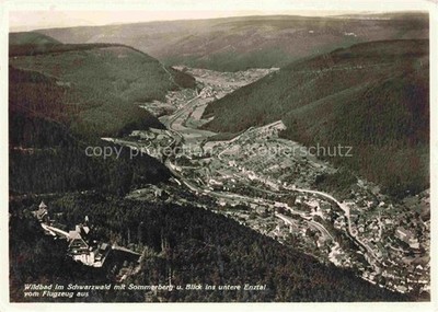 WILDBAD  Bad Schwarzwald BW Panorama Sommerberg Blick ins untere Enztal