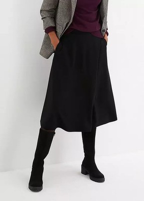 FREEMANS Black Ponte Jersey Midi Skirt   Plus Size UK 22      (FJ113-2)