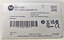 New Allen-Bradley 800T-H2A Standard Knob Selector Switch 30mm 2 Position