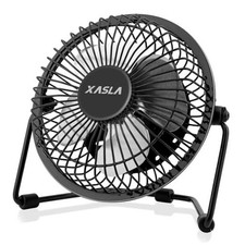 4 Inch Small USB Desk Fan, Mini Quiet Fan with Metal Construction  1 Black