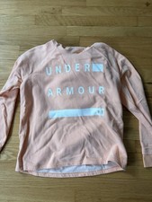 Under Armour Threadborne Pink Logo Pullover Hooded Hoodie Women s M Loose
