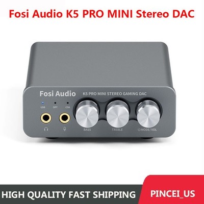 Fosi Audio K5 PRO MINI Stereo DAC Headphone Amp External USB Sound Card