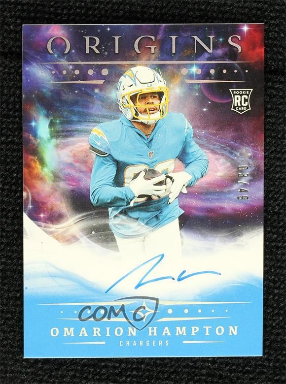 2025 Panini Origins Rookie Turquoise 3/25 Omarion Hampton #RA-OHA Auto RC 00ws