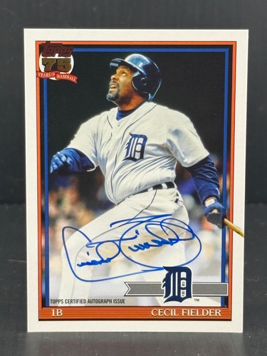 2026 Topps Series 1 Cecil Fielder 1991 Topps Baseball Autographs (RAW)