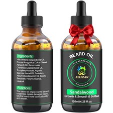 XIKEZAN Beard Oil,Beard Oil for Men,120ml/4.25 OZ Large Volume Sandalwood Natura