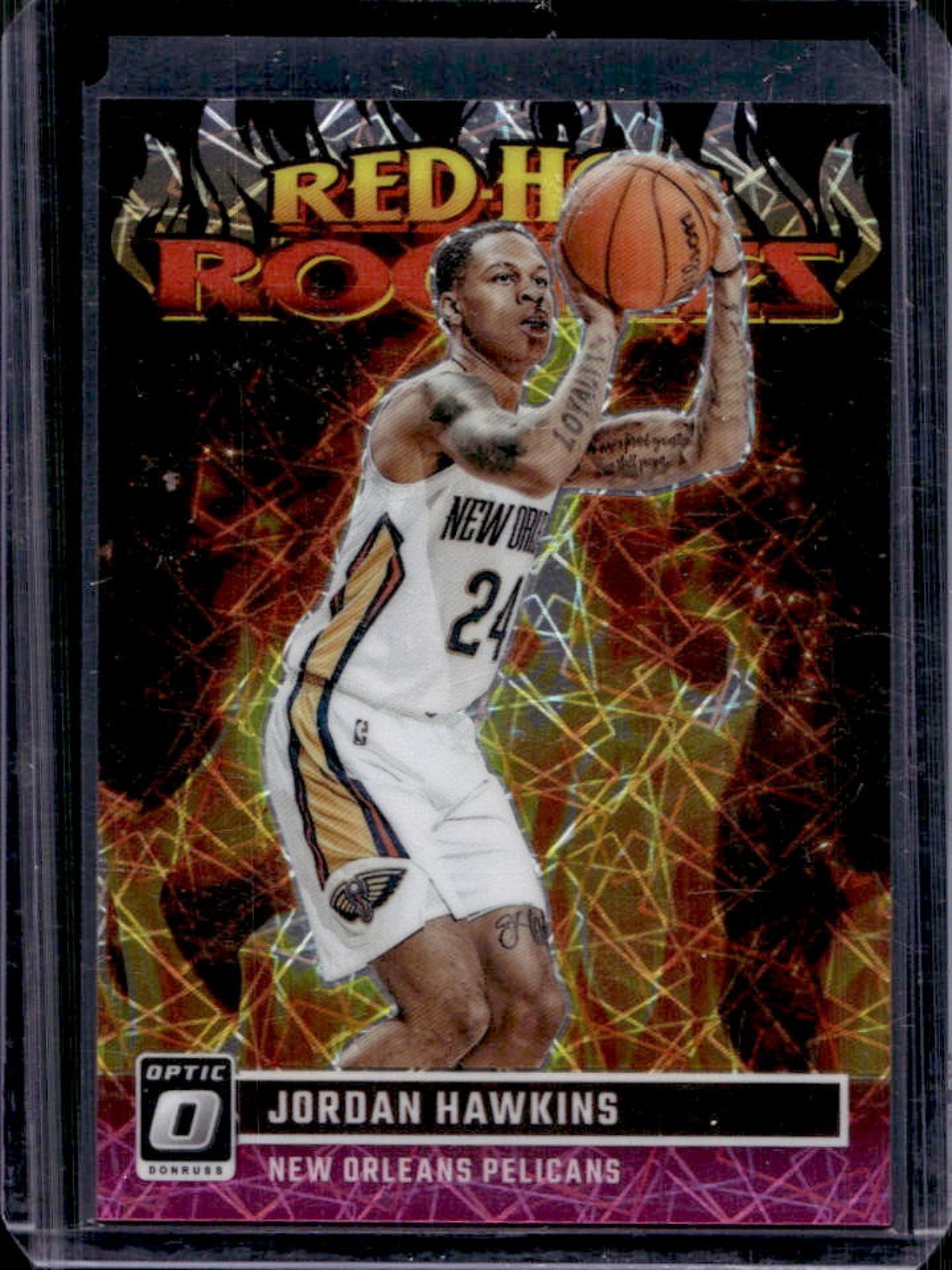 2023-24 Donruss Optic Jordan Hawkins Red Hot Rookies Pink Velocity RC #50/79