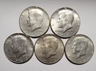 Kennedy Half Dollar, 40 percent silver, lot of 5 coins, $2.50 face value