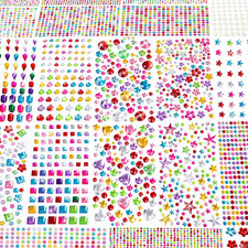 6124Pcs Gem Stickers-Self-Adhesive Face Jewelry Stickers, Acrylic Gems DIY Craft
