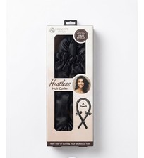 Prescott  Taylor Heatless Hair Curler Set- Overnight Satin Curling Rod Black