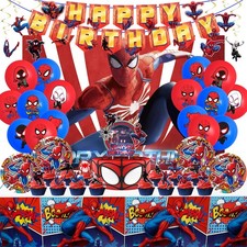 70PCS Spider Birthday Decorations ,Party Supplies for Kids Boys