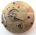 ANTIQUE 18s WALTHAM 11j WM ELLERY MODEL 1877 KEY WIND POCKET WATCH MOVEMENT