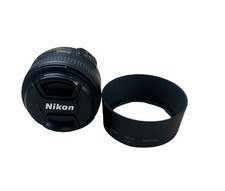 Nikon AF-S Nikkor 50mm 1.4 G Lens with Caps And Nikon Hood