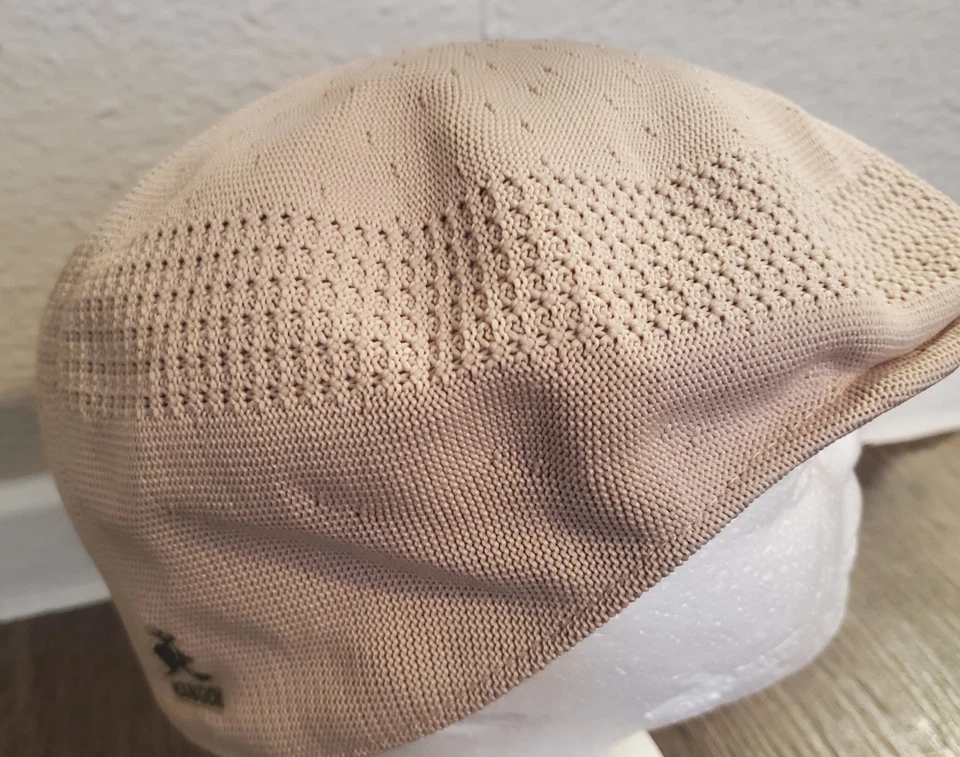 Sombrero Ventair Vintage Kangol Tropic 504 Beige Gorra Plana Para Hombre Talla Grande Etiqueta Azul Foto 3 de 4