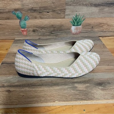 Rothys The Flat in Golden Hour Round Toe *RETIRED* women s 10 chevron