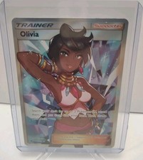 Pokemon Olivia 111/111 Crimson Invasion Full Art Ultra Holo NM - LP REAL PICS!  on eBay