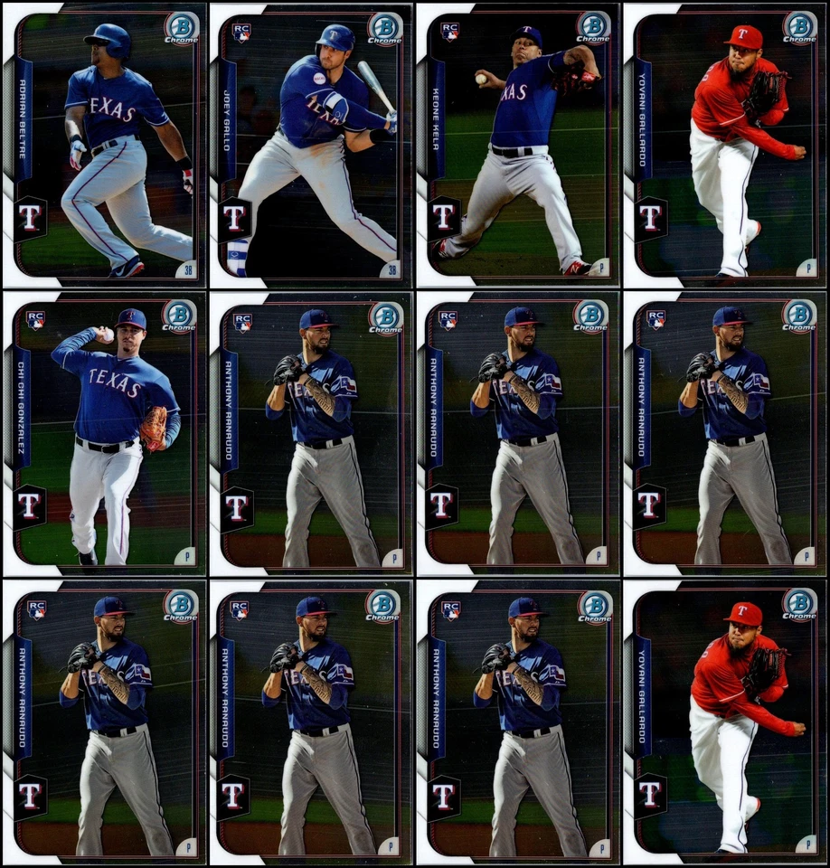 2015 Bowman Chrome Texas Rangers (37) Card Lot - Almost Gone – Get Yours Befo... - Image 3 of 4