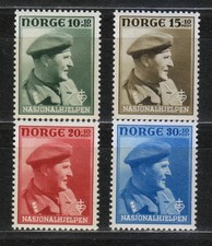 Norvège 1946 MNH Mi 310-313 Sc B43-B46 Crown Prince Olav ( King Olav V ) **