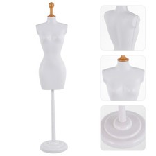 5Pcs Doll Clothes Display Rack Reusable Plastic White Mannequin Stand