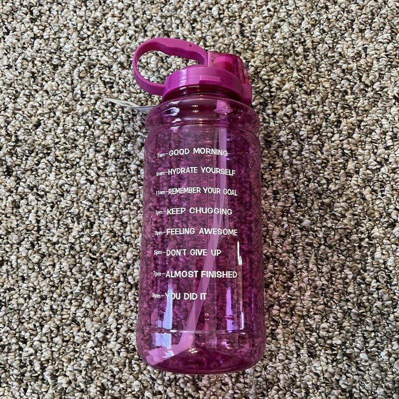 Vessel Motivational Jumbo Sports BPA Free Plastic Water Bottle Pink Holds 101 Oz