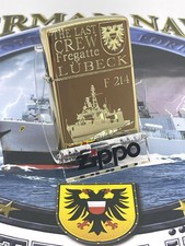 F214 Fregatte L&Uuml;BECK - THE LAST CREW &ndash; ZIPPO Sturmfeuerzeug m. Diamantgravur ...