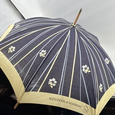 Alexandra de Markoff Vintage Promotional Umbrella, Blue/White, One Size, RARE