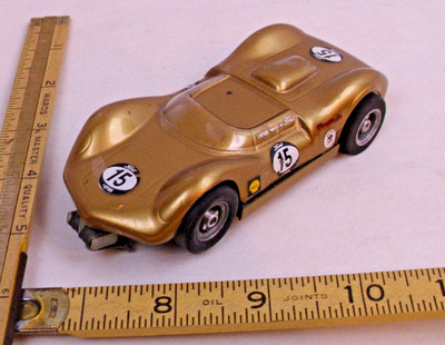 AMT LOTUS POWERED BY FORD SLOT CAR IN GOLD 1:32 1960s