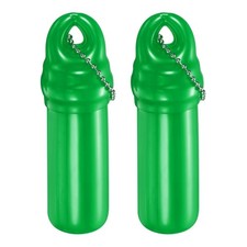2Pcs Floating Keychain, Float Key Ring Holder with Waterproof Container, Green
