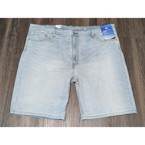 Levis 405 Standard Shorts Mens Size 44 Light Wash Denim Jeans Cotton Blend