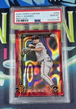 2025 Topps Chrome - Willy Adames #282 Red Lava 1/5 Pop1