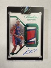 2022-23 Panini Flawless Jalen Duren Emerald RPA Game Used Auto VPA-JLD 1/5