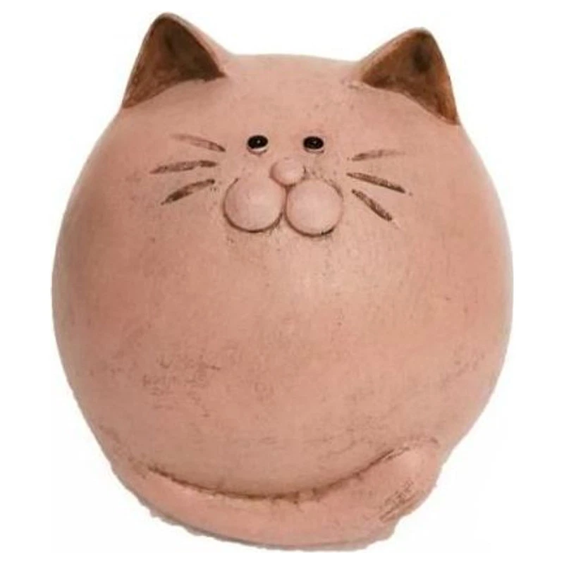 Gatto Rosa in Resina 14 cm Soprammobile Statuetta Arredo Casa Idea Regalo, fotografia 4 di 9
