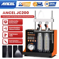 ANCEL JC200 12V Fuel Injector Cleaning Machine with Spray Nozzle Test Function