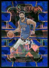 2023-24 Panini Select #92 Vasilije Micic Blue Cracked Ice Prizms Thunder Rookie