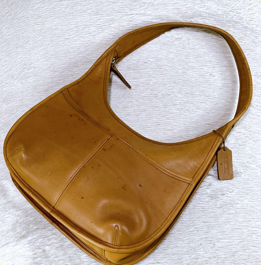 COACH Old Coach Ergo 9033 Yellow Leather Shoulder Bag USA Made | eBay