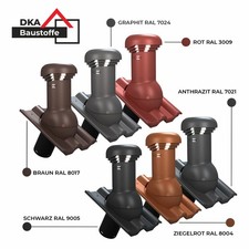 Entlüfterkamin PRO DN125 für Nelskamp Finkenberger Dachziegel Dachlüfter Entlüft