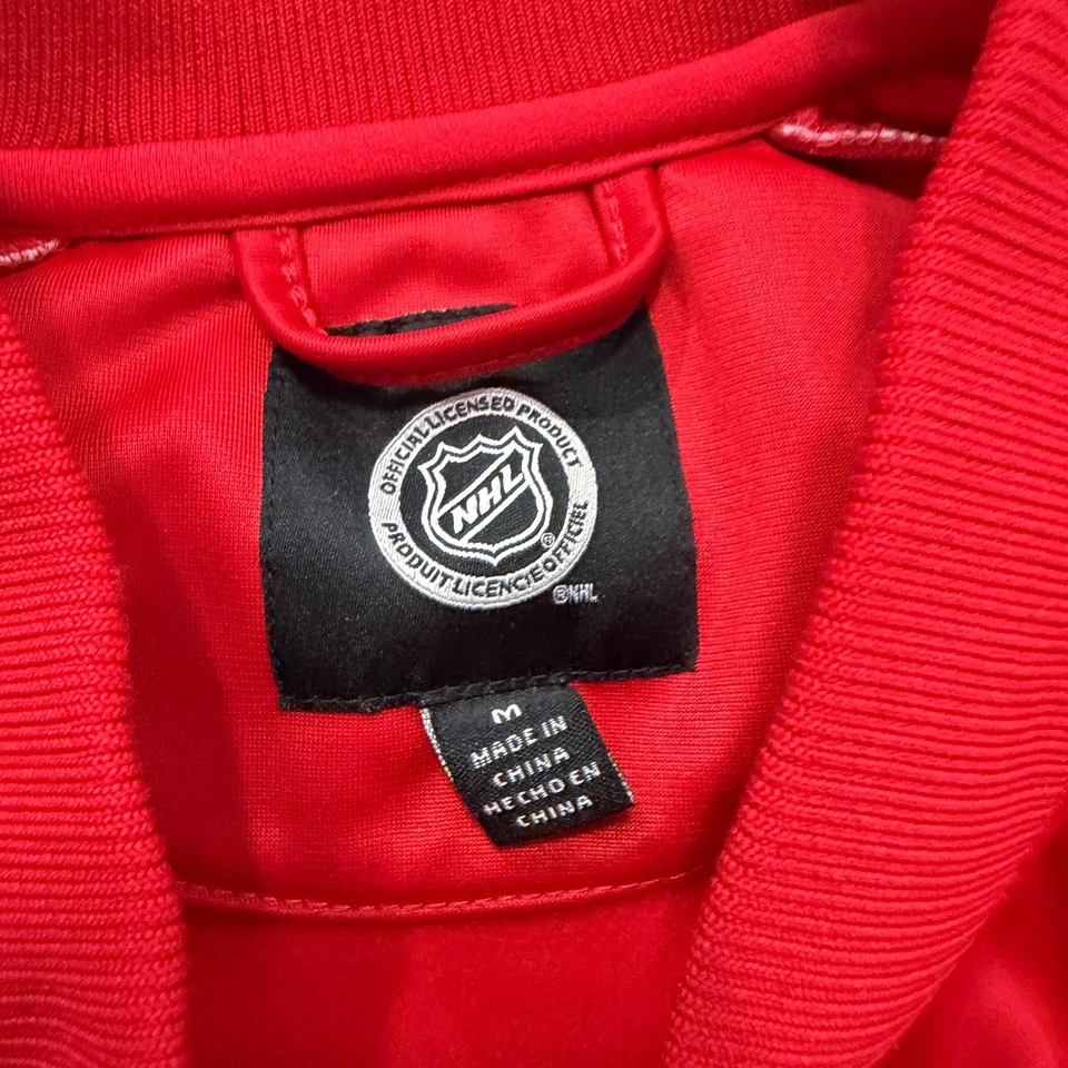 NHL Detroit Red Wings Warm Up Track Jacket Men's Medium Red Full Zip Hockey - Image 4 of 4