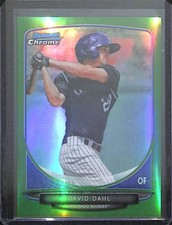 2013 Bowman Chrome Green Refractor #TP-7 David Dahl No 52 of 75
