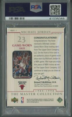 michael jordan game worn shoe card