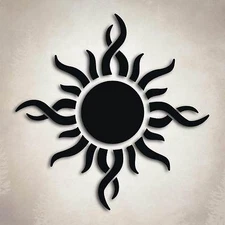 Tribal Sun Decal Car Truck Window Fire Flame Godsmack Energy Island Sticker USA