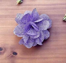 Purple Fabric Floral Brooch Pin - Flower Jewelry  Accessories - Gift for Her