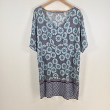 Target womens dress size 12 shift multicolour geometric short sleeve 064282