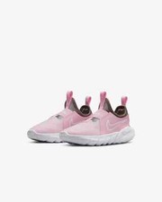 Nike Flex Runner 2 Kids Running Slip-on Shoes Pink White DJ6038-600 NEW
