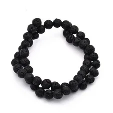 Natural Lava Rock Round Bead Strands, Beads wholesale, 8mm 15"