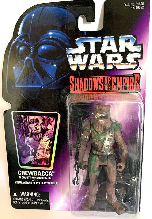 Figura Disfraz de Cazarrecompensas de Star Wars Shadows of the Empire Chewbacca-Holograma