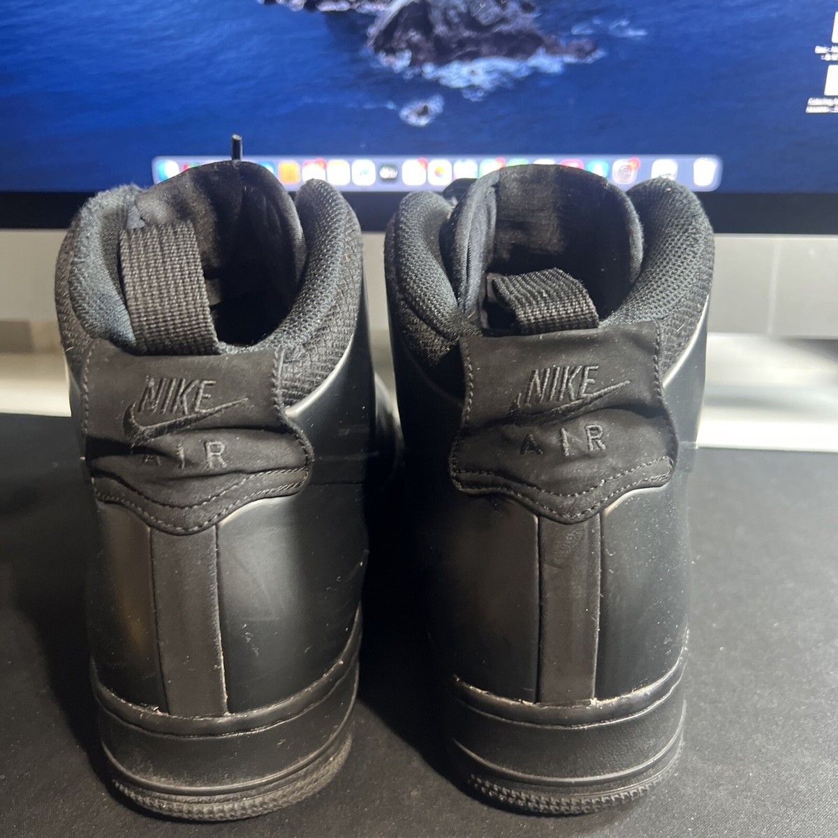 NIKE AIR FORCE FOAMPOSITE CUP TRIPLE BLACK SIZE 11 AH6771